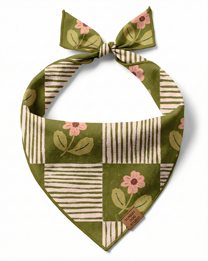 Garden Plaid Bandana